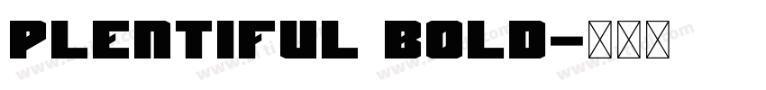 Plentiful BOLD字体转换